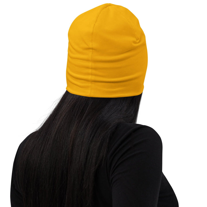 Double-layered Beanie Hat Amber Orange - Unisex | Beanie Hats