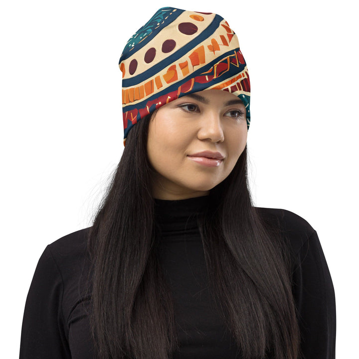 Double-layered Beanie Hat Boho Floral Tropical Print - Unisex | Beanie Hats