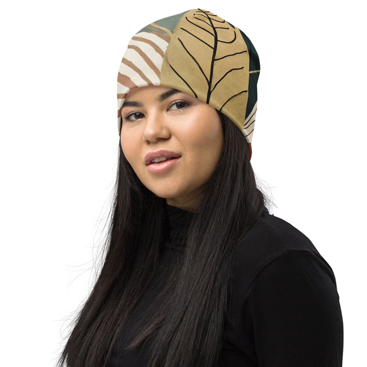 Double-layered Beanie Hat Boho Style Print 8 - Unisex | Beanie Hats