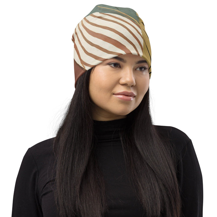 Double-layered Beanie Hat Boho Style Print 8 - Unisex | Beanie Hats