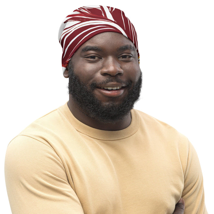 Double-layered Beanie Hat Colorful Floral Lines - Unisex/Beanie Hats/Reversible