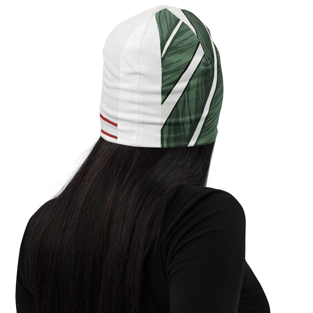 Double-layered Beanie Hat Colorful Floral Lines 5 - Unisex/Beanie