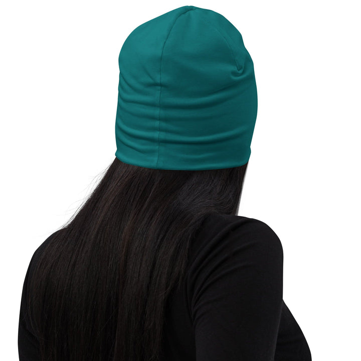 Double-layered Beanie Hat Dark Teal Green - Unisex | Beanie Hats