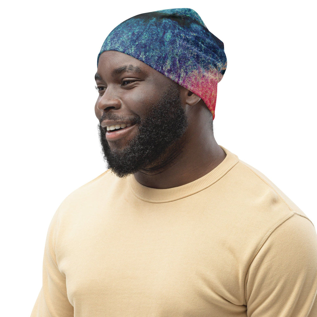 Double-layered Beanie Hat Multicolor Abstract Pattern 2 - Unisex | Beanie Hats