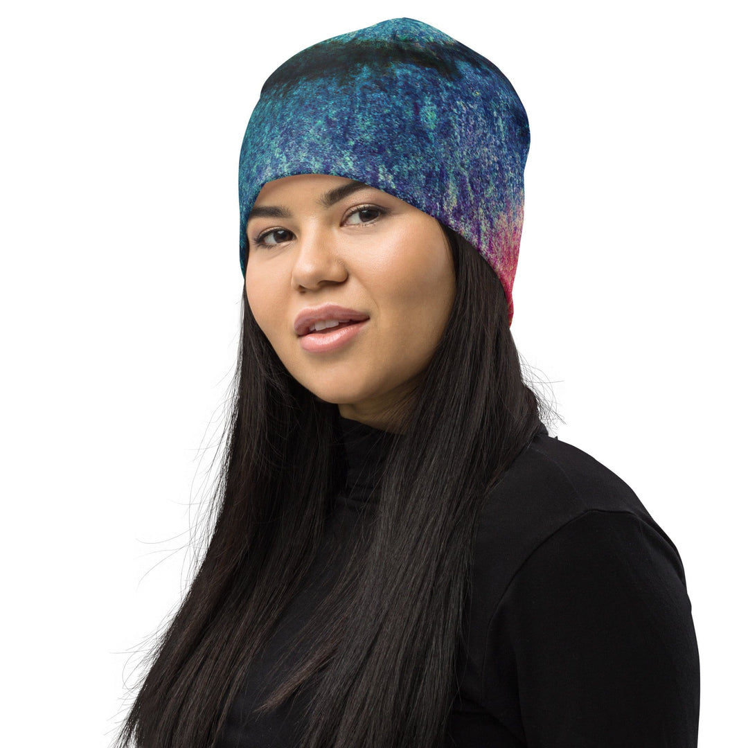 Double-layered Beanie Hat Multicolor Abstract Pattern 3 - Unisex | Beanie Hats