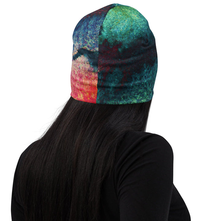 Double-layered Beanie Hat Multicolor Abstract Pattern 3 - Unisex | Beanie Hats