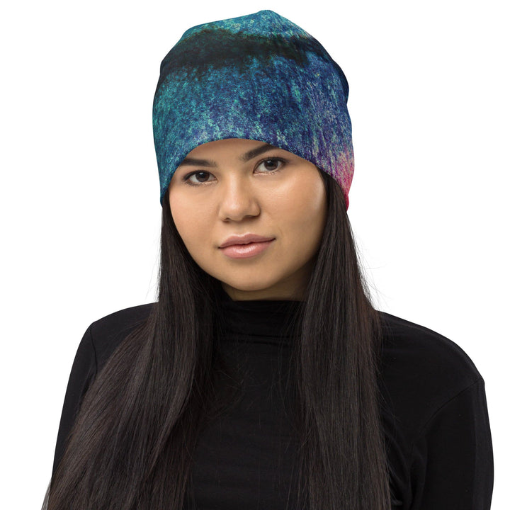 Double-layered Beanie Hat Multicolor Abstract Pattern 3 - Unisex | Beanie Hats