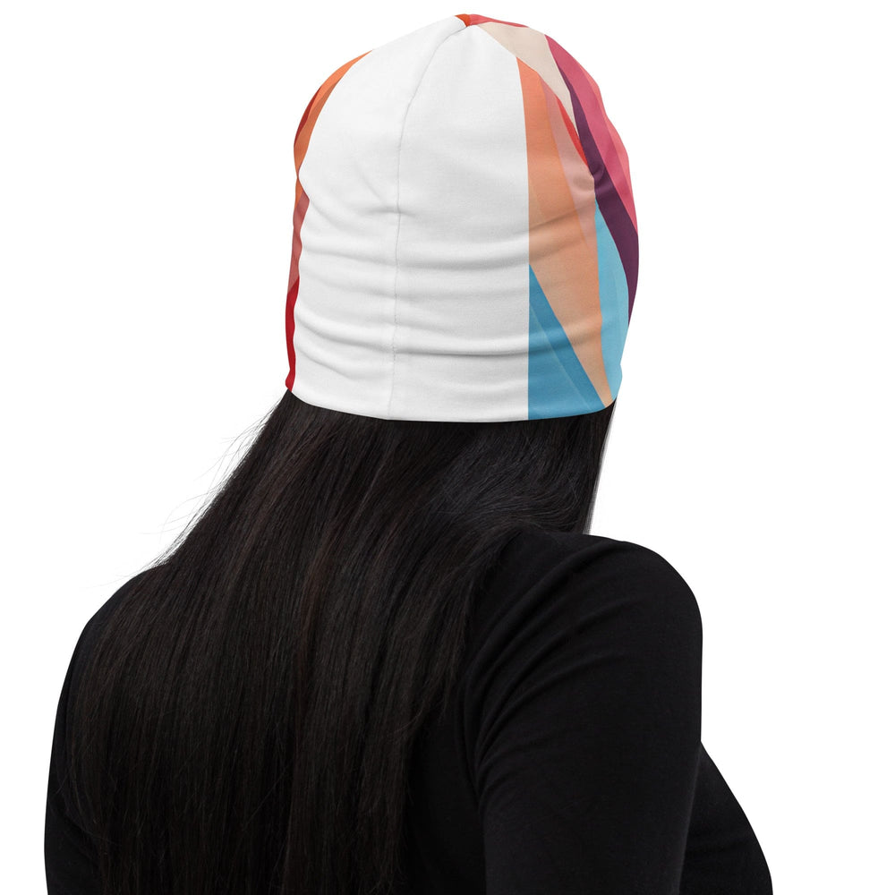 Double-layered Beanie Hat Multicolor Heart Print - Unisex | Beanie Hats