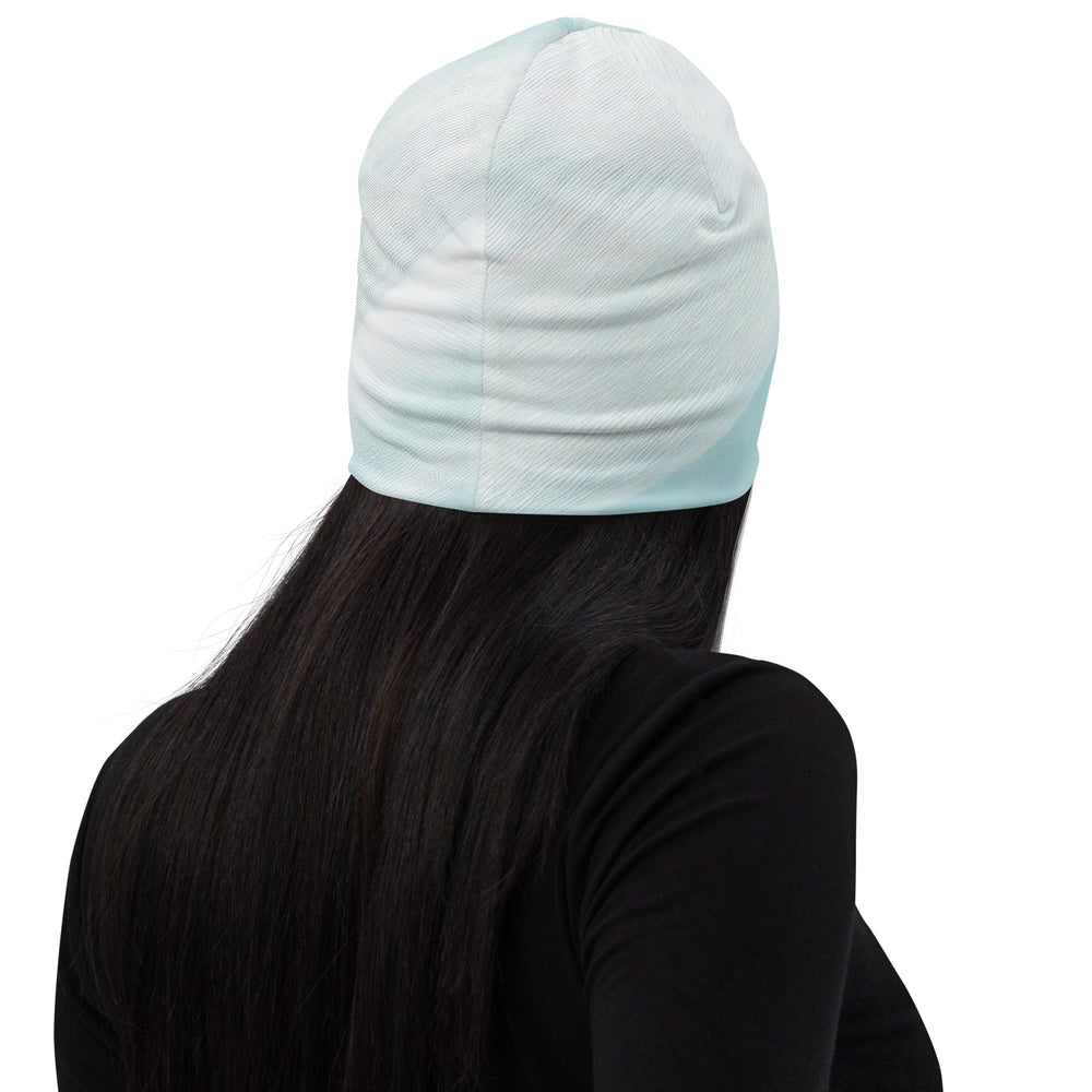 Double-layered Beanie Hat Pastel Blue Swirl 2 - Unisex | Beanie Hats