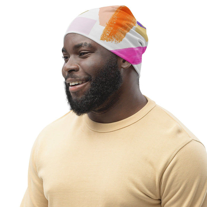 Double-layered Beanie Hat Pastel Pattern - Unisex | Beanie Hats | Reversible