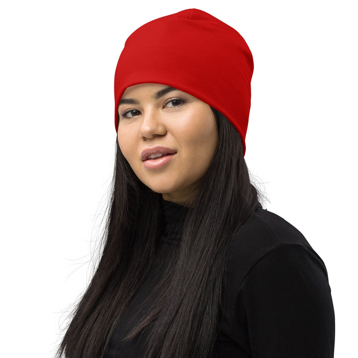 Double-layered Beanie Hat Red - Unisex | Beanie Hats | Reversible