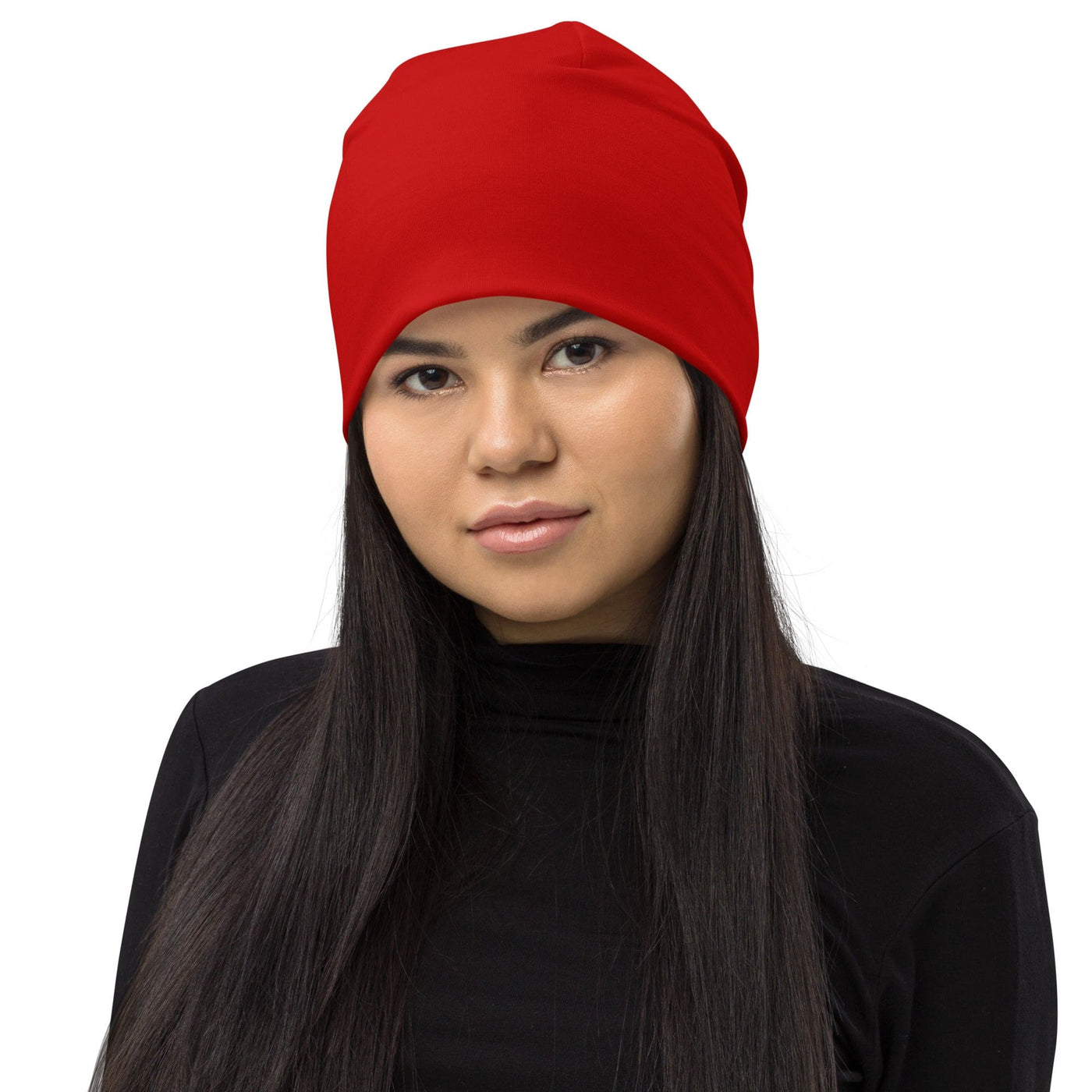 Double-layered Beanie Hat Red