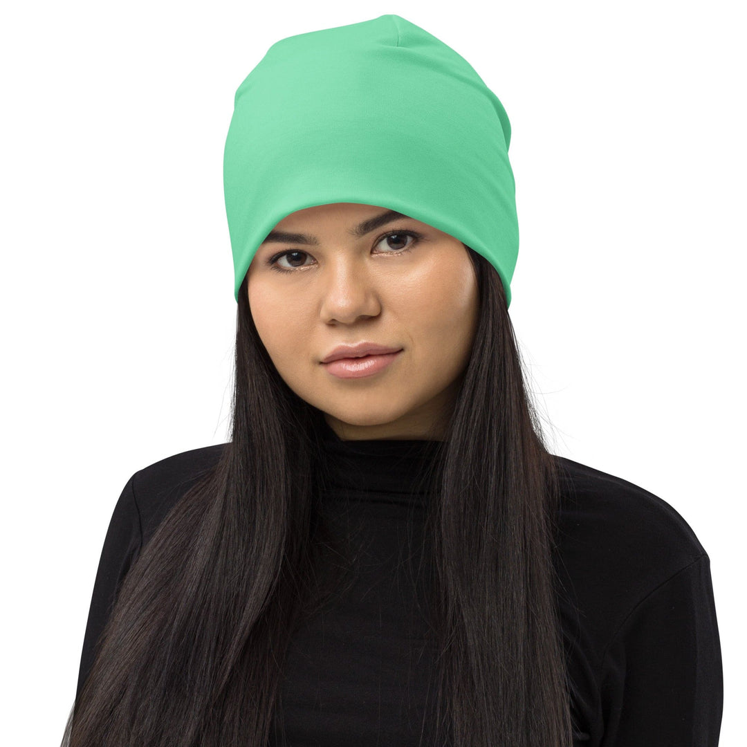 Double-layered Beanie Hat Seafoam Green - Unisex | Beanie Hats