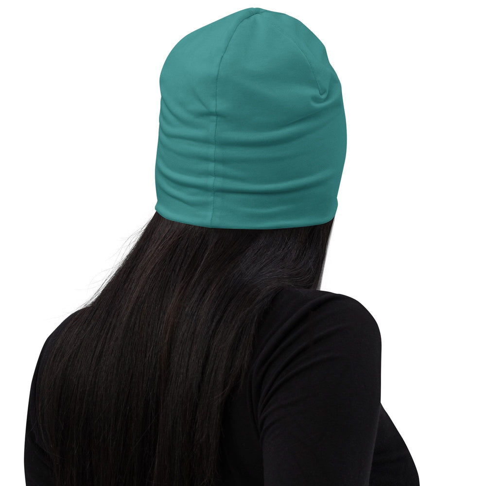 Double-layered Beanie Hat Teal Green - Unisex | Beanie Hats