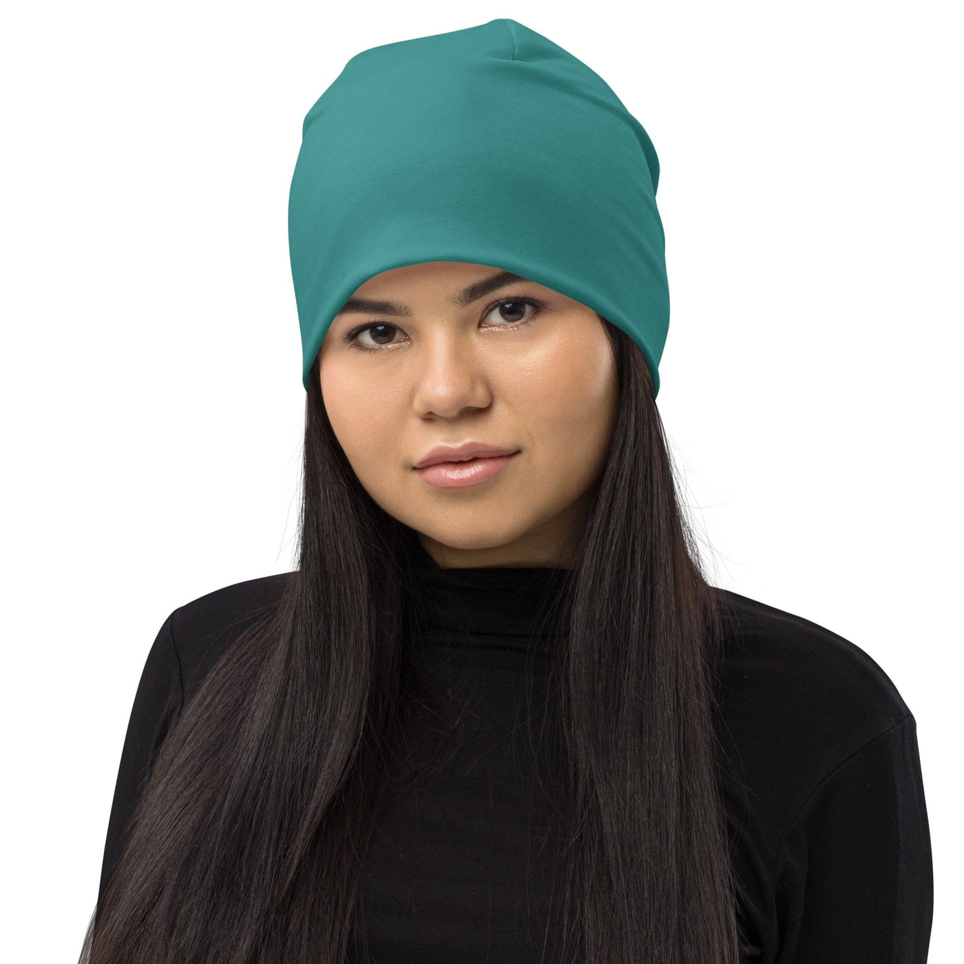 Double-layered Beanie Hat Teal Green