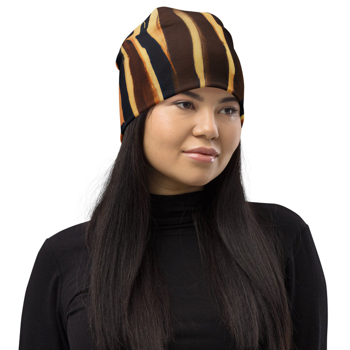 Double-layered Beanie Hat Zorse Lines Print 2 - Unisex | Beanie Hats