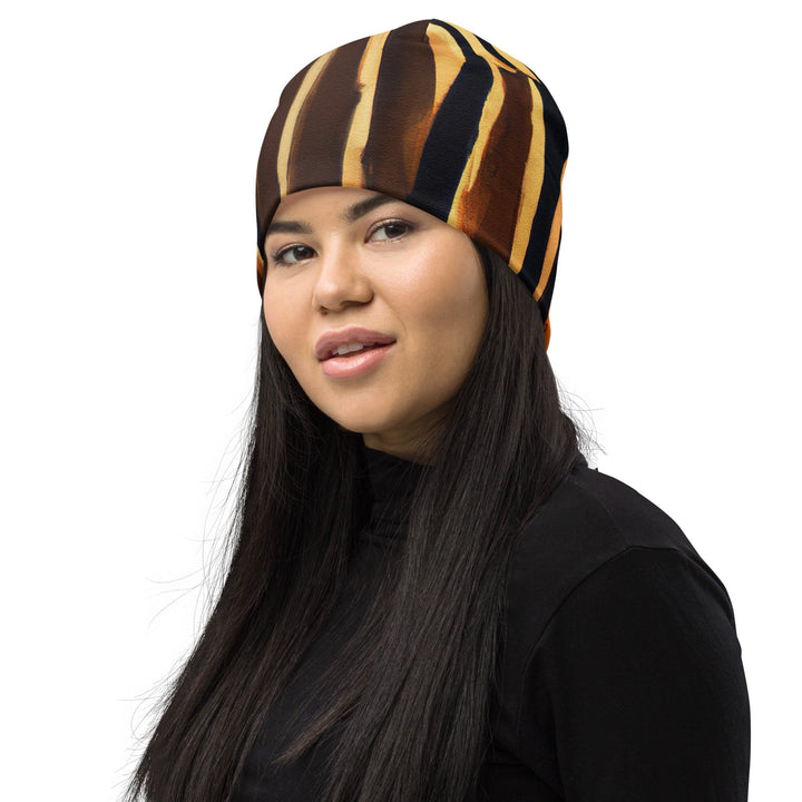 Double-layered Beanie Hat Zorse Lines Print 2 - Unisex | Beanie Hats