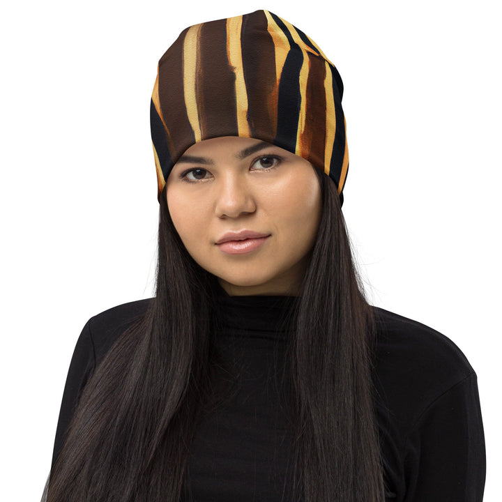 Double-layered Beanie Hat Zorse Lines Print 2 - Unisex | Beanie Hats