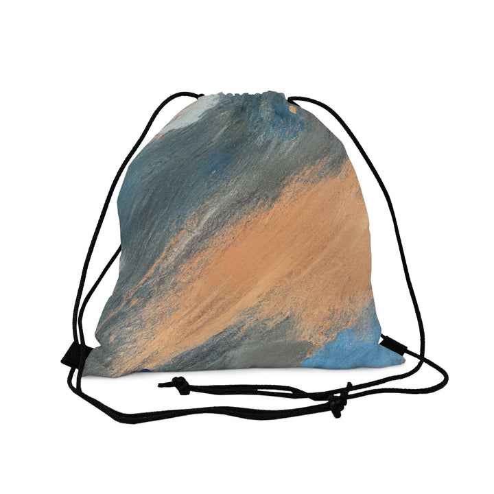 Drawstring Backsac Bag - Abstract Blue Orange Grey Pattern - Bags | Drawstring