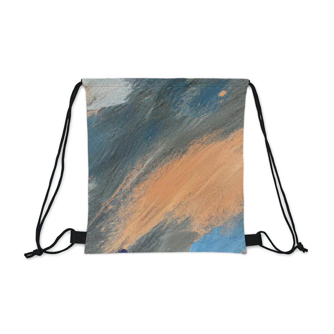 Drawstring Backsac Bag - Abstract Blue Orange Grey Pattern - Bags | Drawstring