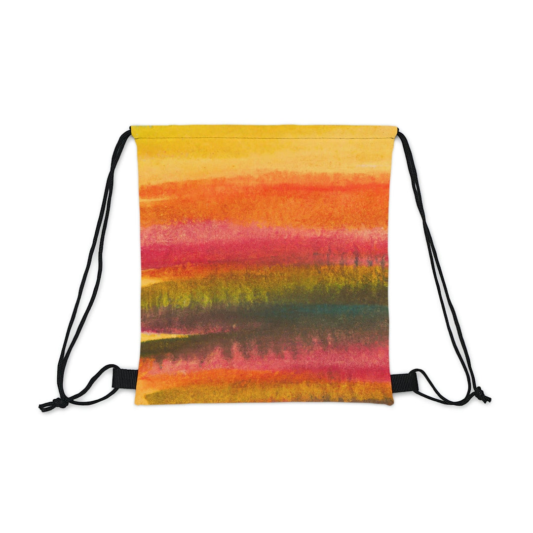 Drawstring Bag Autumn Fall Watercolor Abstract Print - Bags | Drawstring