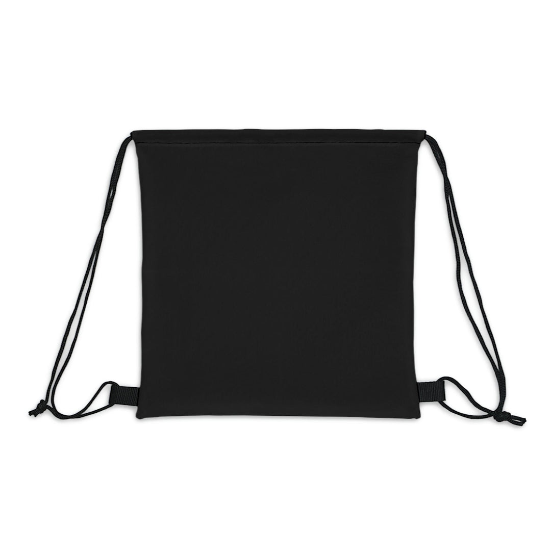 Drawstring Bag Black and White Triangular Colorblock - Bags | Drawstring