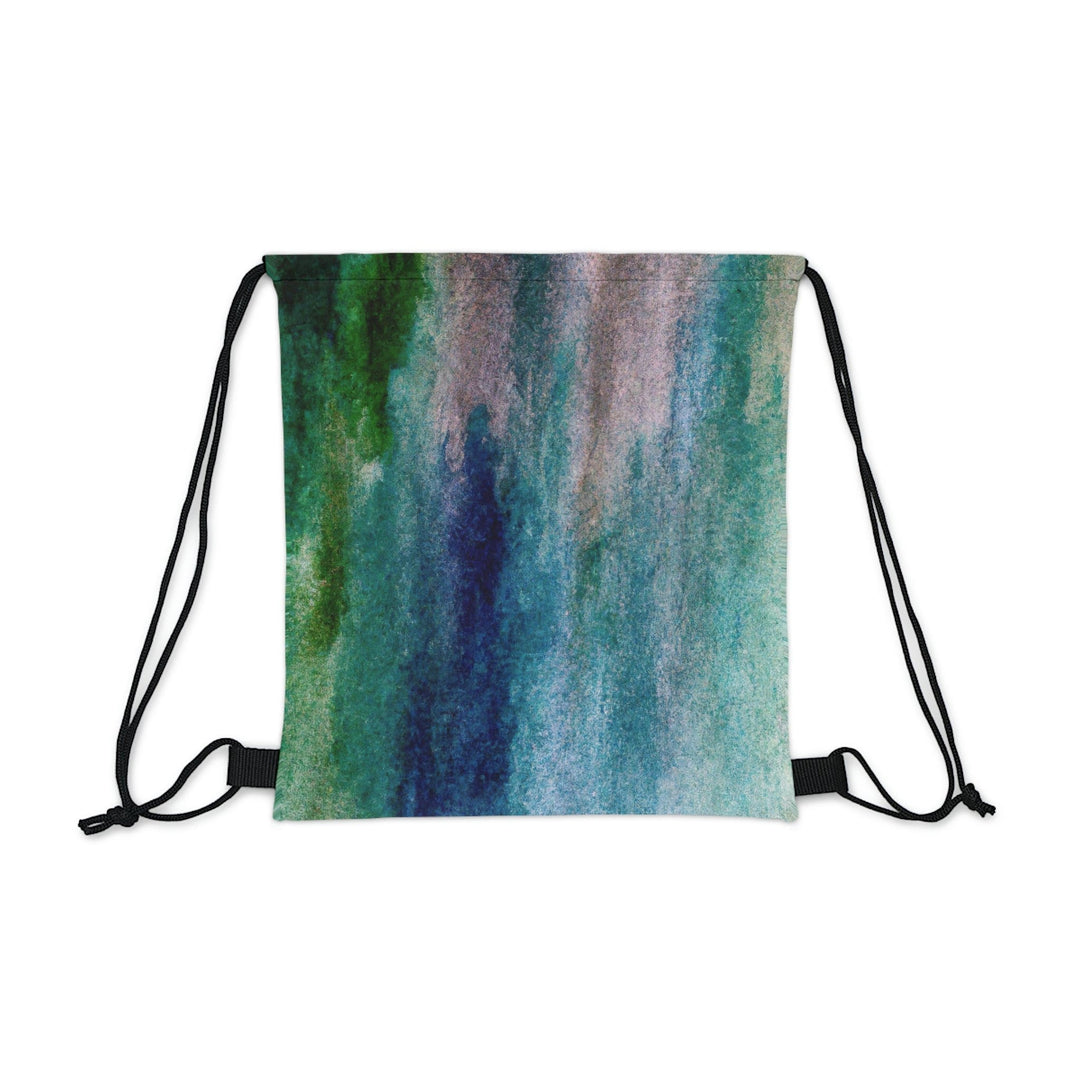 Drawstring Bag Blue Hue Watercolor Abstract Print - Bags | Drawstring