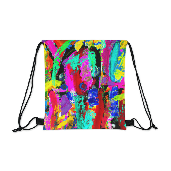 Drawstring Bag Multicolor Abstract Expression Pattern - Bags | Drawstring