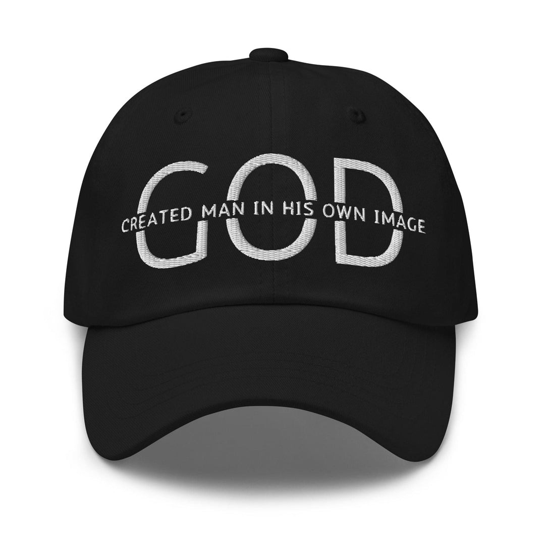 Embroidered Adjustable Baseball Cap God Created Man in His Own Image - F/b