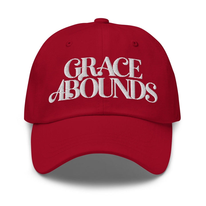 Embroidered Adjustable Baseball Cap Grace Abounds - F/b - Unisex | Baseball