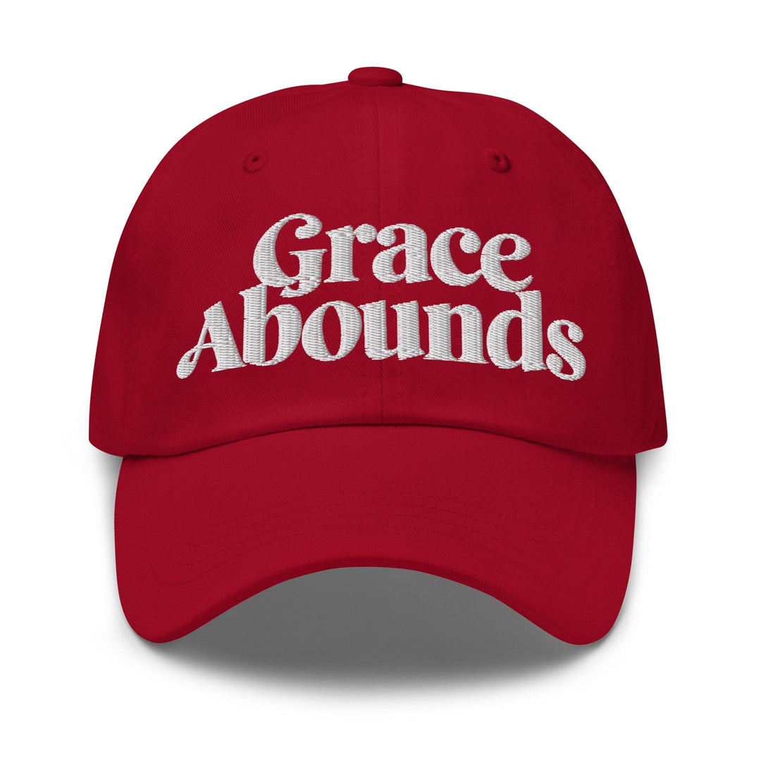 Embroidered Adjustable Baseball Cap Grace Abounds - F/b - Unisex | Baseball