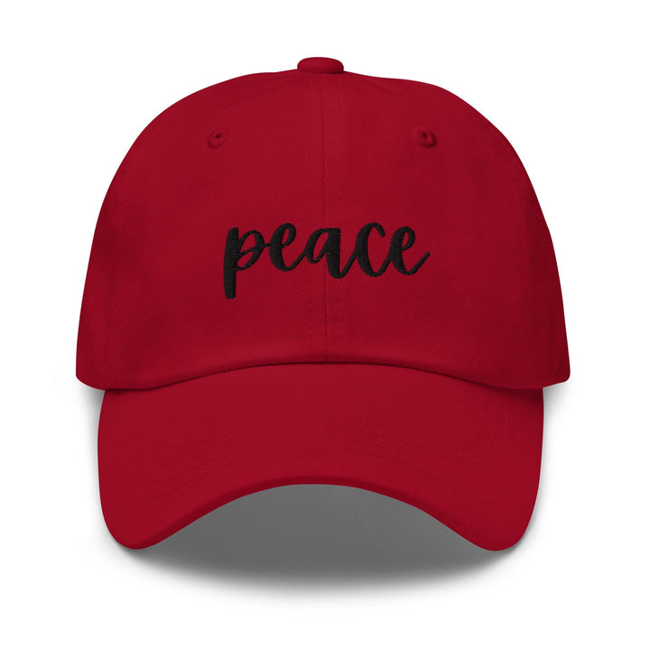 Embroidered Adjustable Baseball Cap Peace - Unisex | Baseball Caps | Embroidered