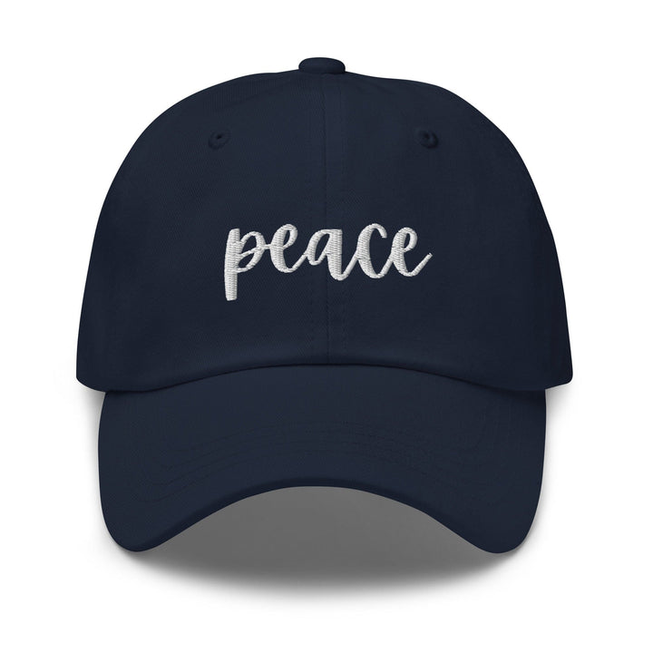 Embroidered Adjustable Baseball Cap Peace - Unisex | Baseball Caps | Embroidered