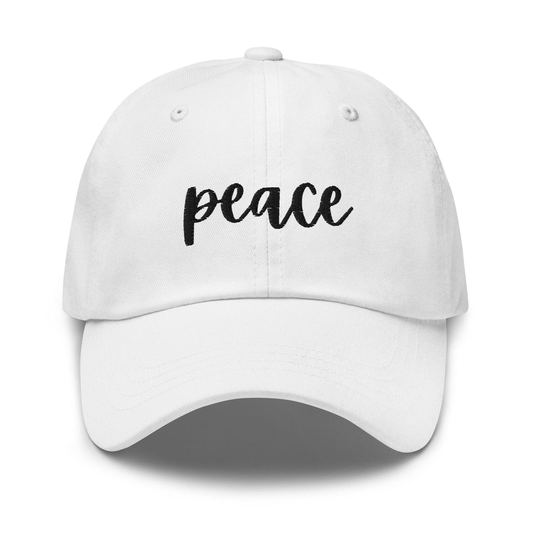 Embroidered Adjustable Baseball Cap Peace - Unisex | Baseball Caps | Embroidered