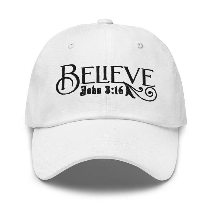 Embroidered Baseball Cap - Adjustable Believe - John 3:16 - Unisex | Baseball