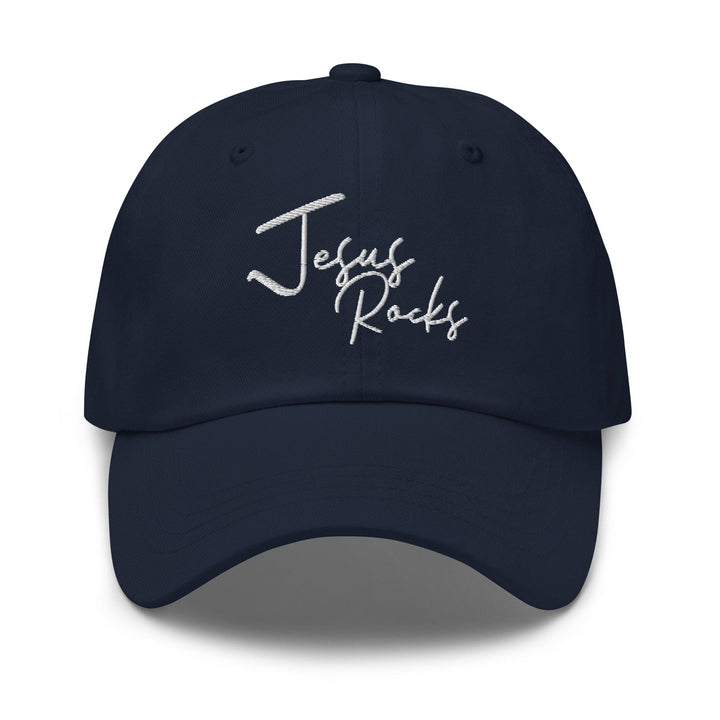 Embroidered Baseball Cap - Adjustable Jesus Rocks - Unisex | Baseball Caps