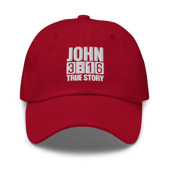 Embroidered Baseball Cap - Adjustable John 3:16 True Story - Unisex | Baseball