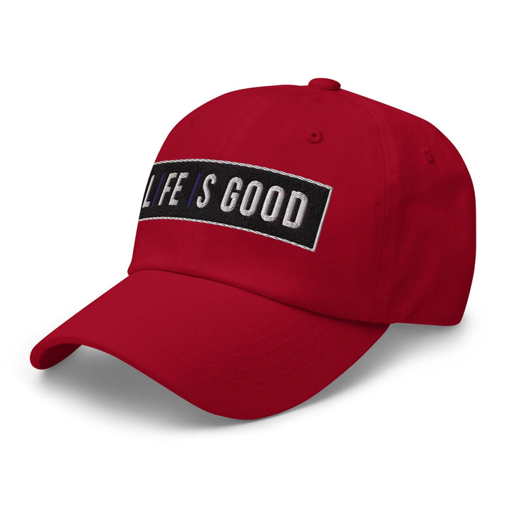 Embroidered Baseball Cap - Adjustable Life is Good Print - Unisex | Baseball