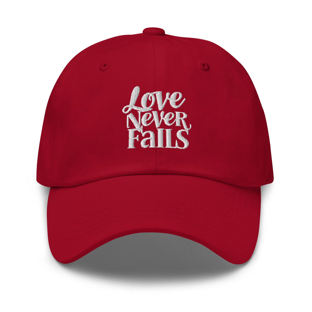 Embroidered Baseball Cap - Adjustable Love Never Fails - Unisex | Baseball Caps