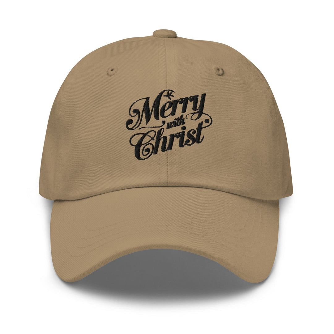 Embroidered Baseball Cap - Adjustable Merry with Christ - Unisex | Baseball