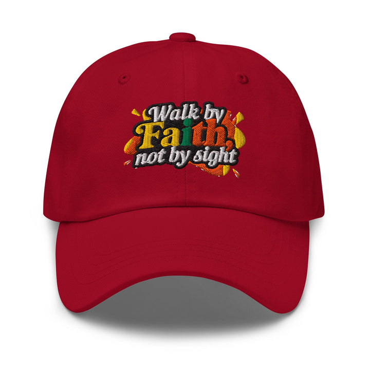 Embroidered Baseball Cap - Adjustable Walk by Faith not by Sight - Unisex