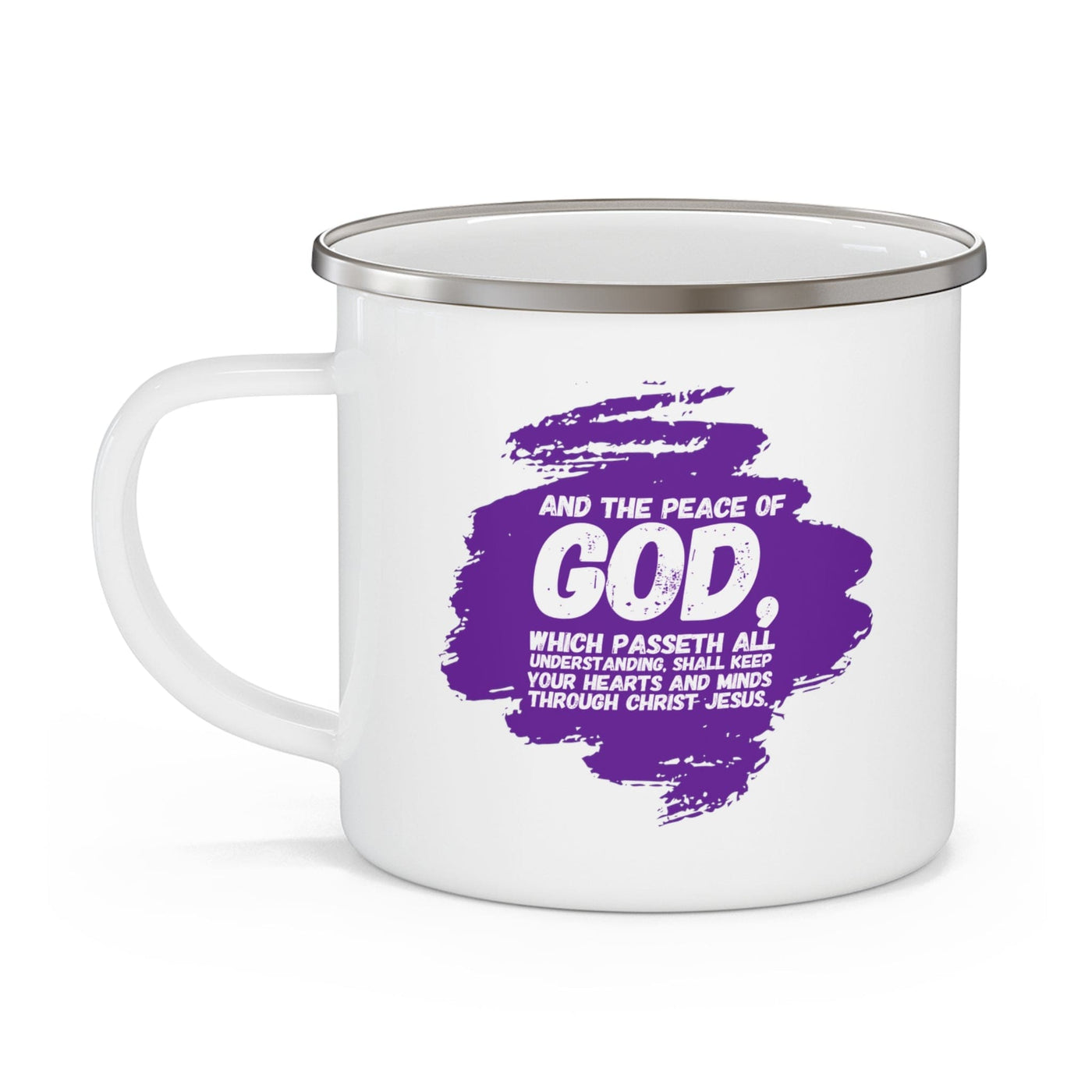 Enamel Camping Mug And The Peace Of God Purple - Mug