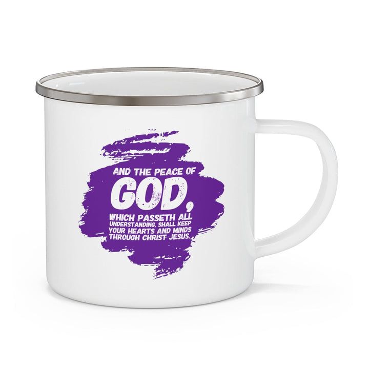 Enamel Camping Mug and the Peace of God Purple - Decorative | Enamel Mugs