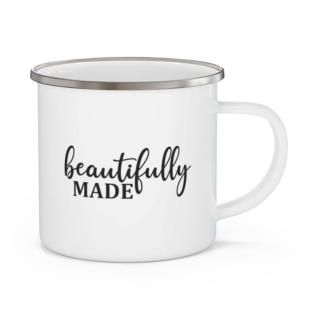 Enamel Camping Mug Beautifully Made - Inspiration Affirmation Black