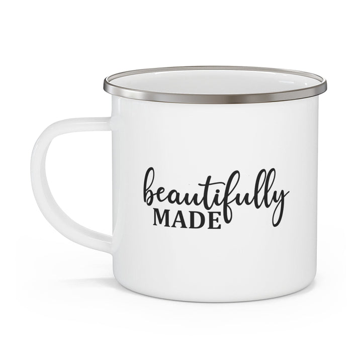 Enamel Camping Mug Beautifully Made - Inspiration Affirmation Black