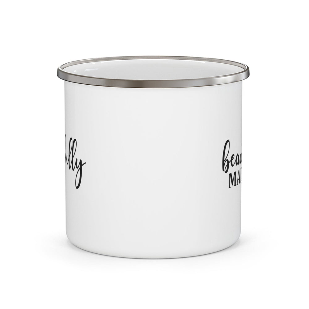 Enamel Camping Mug Beautifully Made - Inspiration Affirmation Black