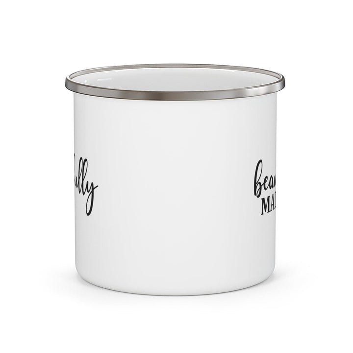 Enamel Camping Mug Beautifully Made - Inspiration Affirmation Black