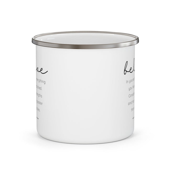 Enamel Camping Mug Believe in Yourself - Decorative | Enamel Mugs