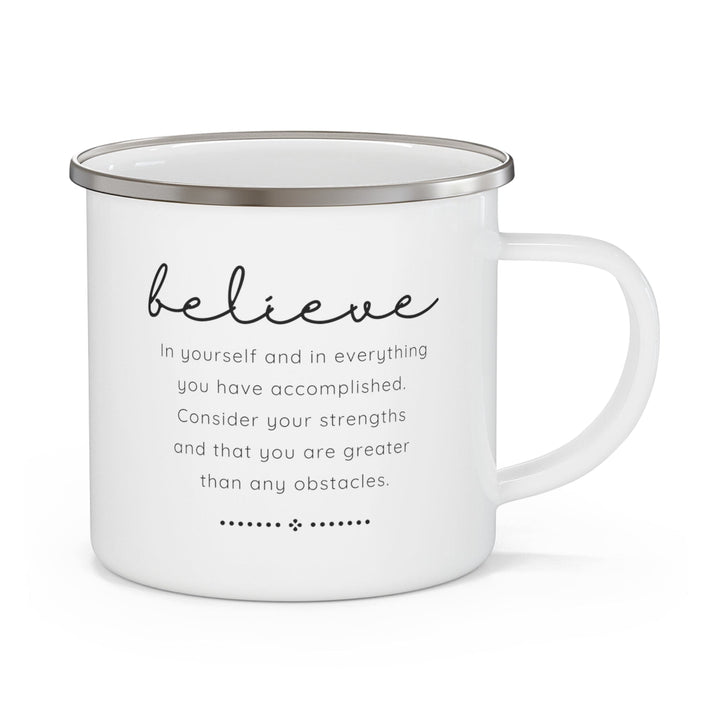 Enamel Camping Mug Believe in Yourself - Decorative | Enamel Mugs