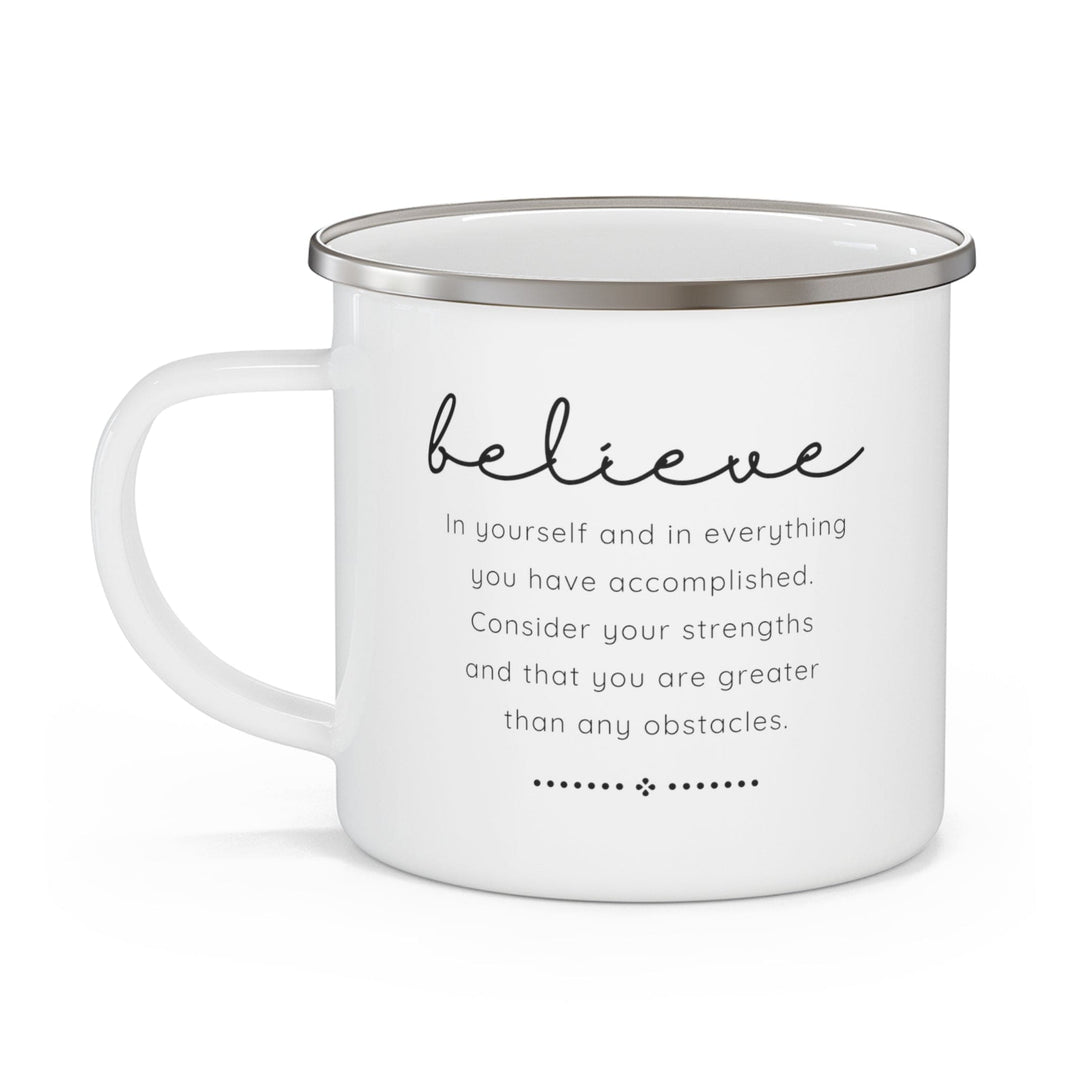 Enamel Camping Mug Believe in Yourself - Decorative | Enamel Mugs